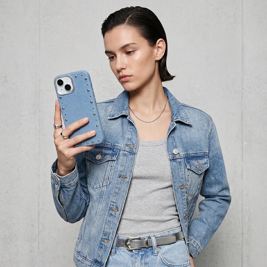 Funda Denim MagBattery para iPhone 15 — perfil lateral y protección
Funda Denim MagBattery para iPhone 15 — perfil lateral y protección
