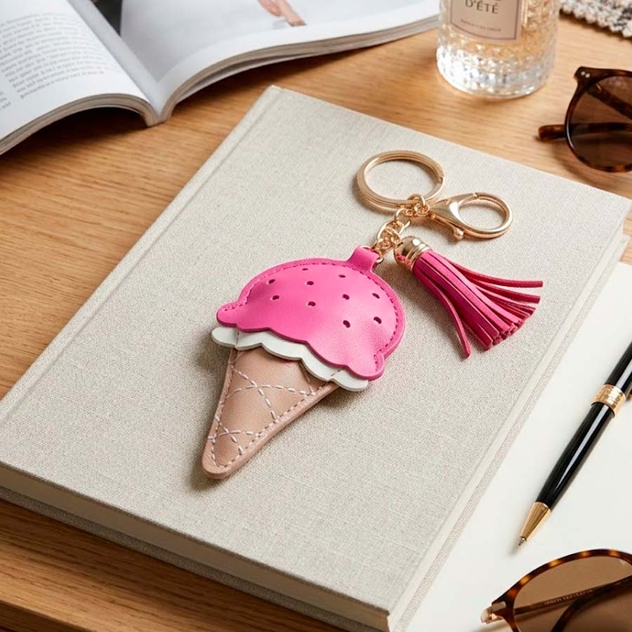 Charm colgante helado - detalle del diseño colorido