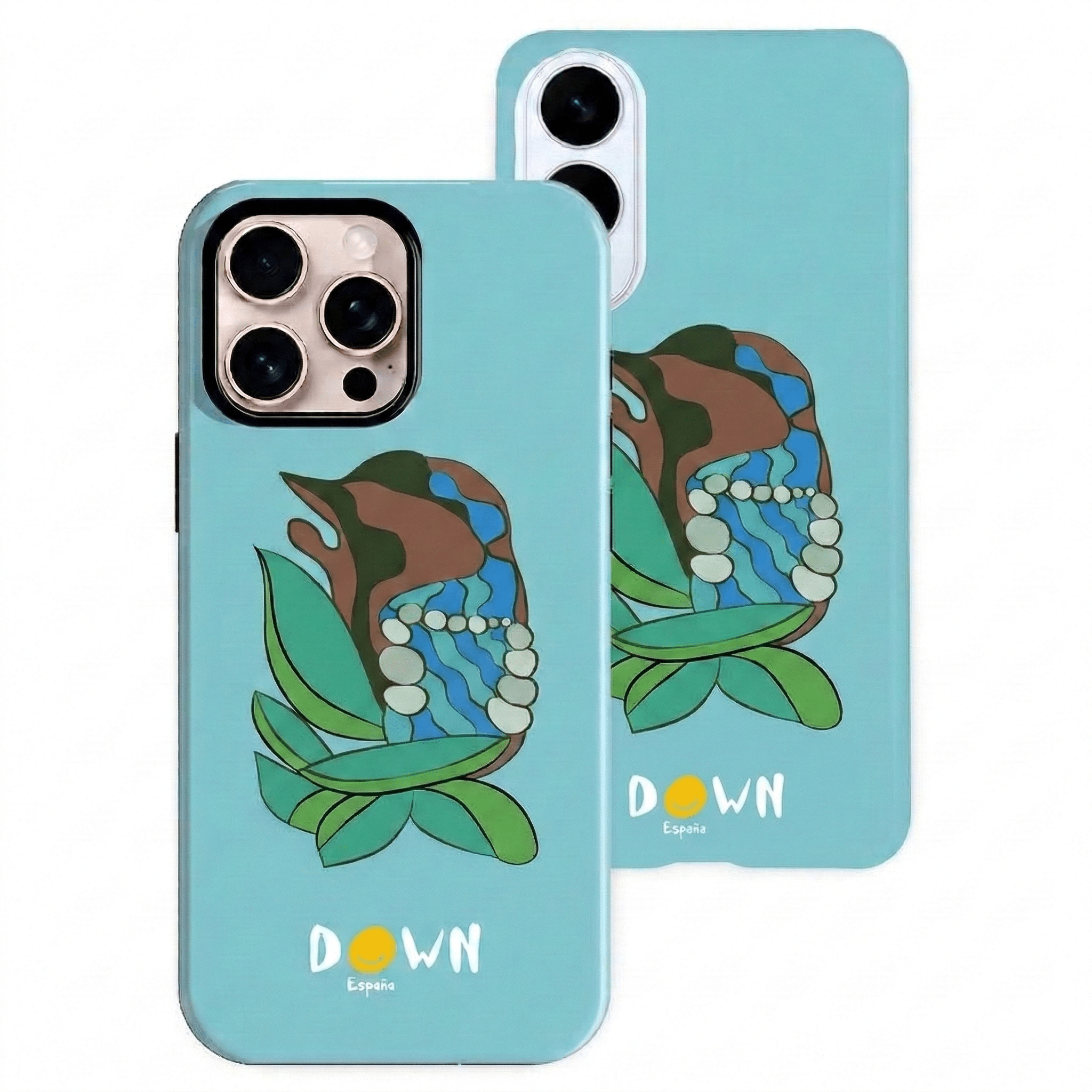 Vista del diseño «Perla de Luna» de la colección solidaria Down España — Funda Tough reforzada personalizable